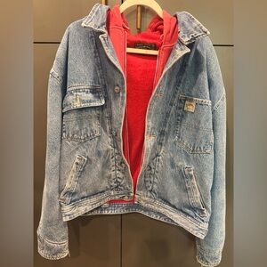 Polo Ralph Lauren Polo Country Hoodie Denim Jacket Vintage 1990's Mens Size XL